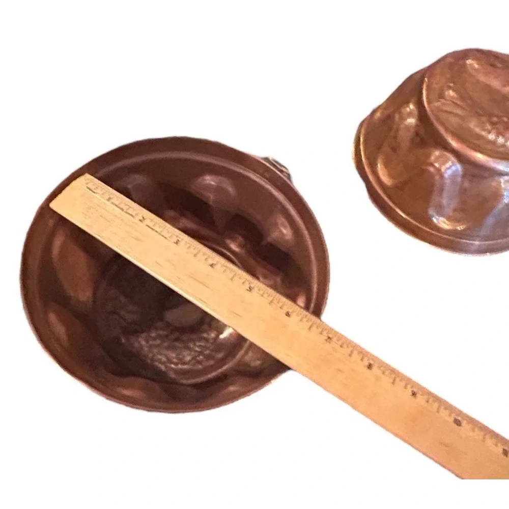Antique 19th Century  Copper Fish Molds set of 2‎ wall hanger jello mold